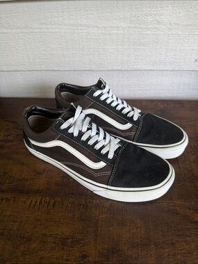 Vans Black and Brown Old Skool Men’s Skate Sneakers